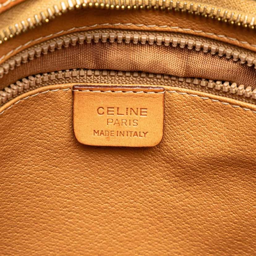 Celine Macadam Coated Canvas Clutch Brown Canvas Good condition - Box View