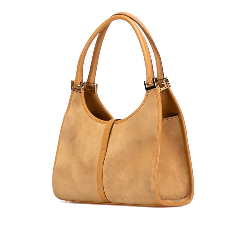 Gucci Suede Jackie Bardot Handbag Brown Leather Good condition - Back View