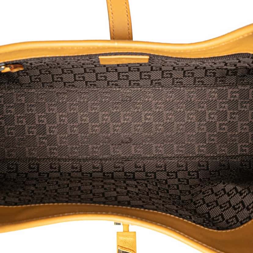 Gucci Suede Jackie Bardot Handbag Brown Leather Good condition - Model View