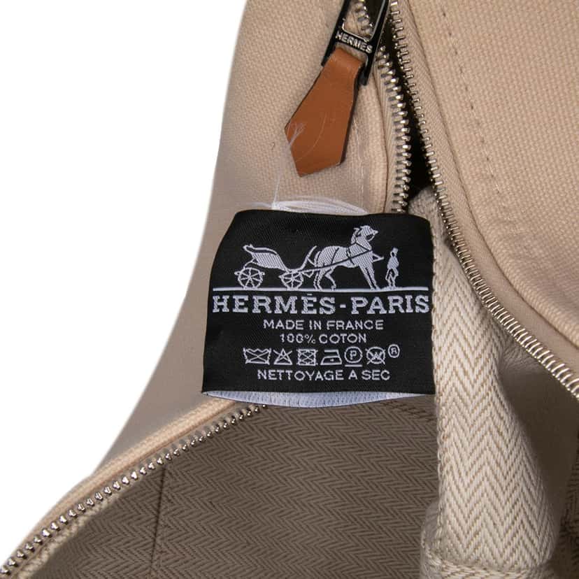 Hermès Large Canvas Bride A Brac Brown Canvas Good condition - Box View