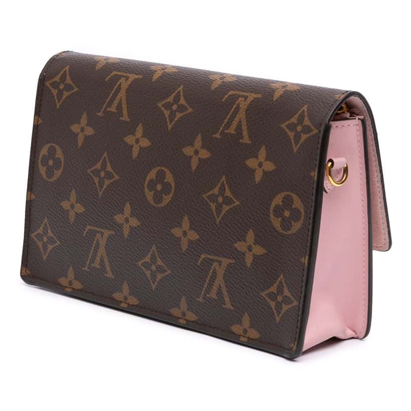 Louis Vuitton Monogram Flore Wallet On Chain Brown Canvas Good condition - Back View