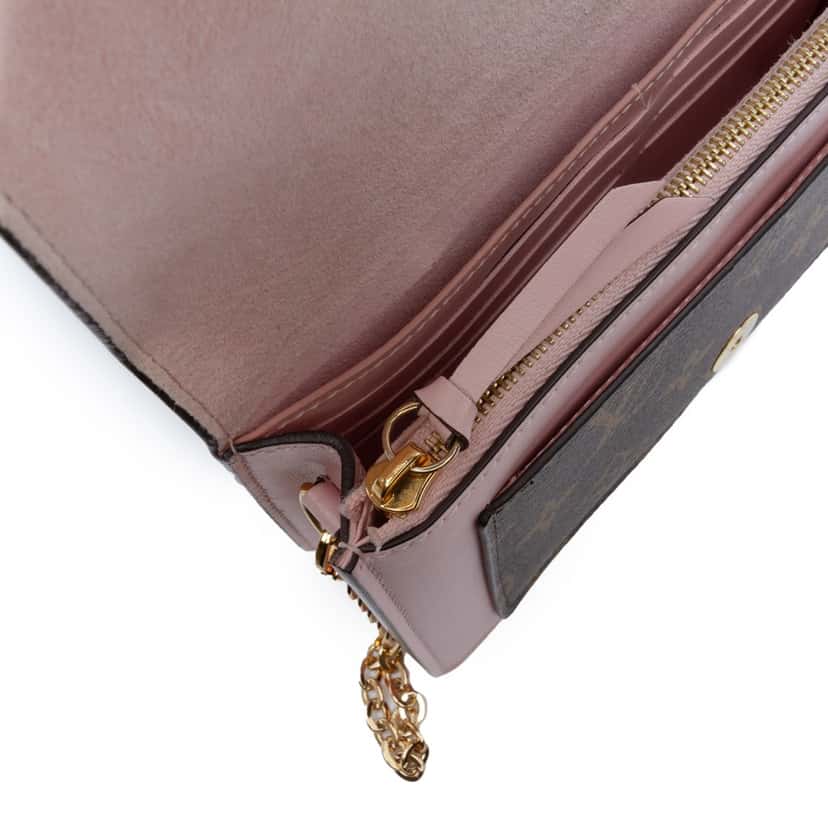 Louis Vuitton Monogram Flore Wallet On Chain Brown Canvas Good condition - Box View