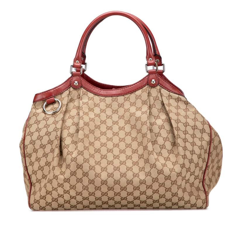 Gucci Large GG Canvas Sukey Tote Brown Canvas Good condition - Front View