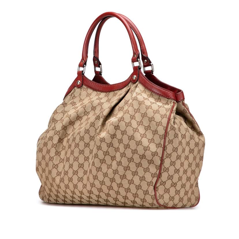Gucci Large GG Canvas Sukey Tote Brown Canvas Good condition - Back View