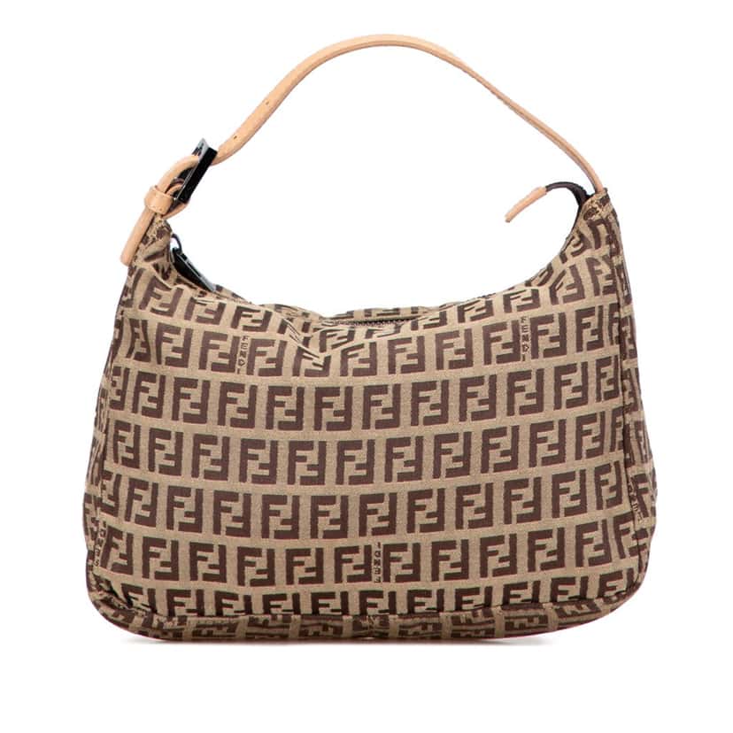 Fendi Zucchino Canvas Handbag Brown Canvas Good condition - Front View