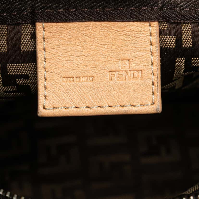 Fendi Zucchino Canvas Handbag Brown Canvas Good condition - Box View