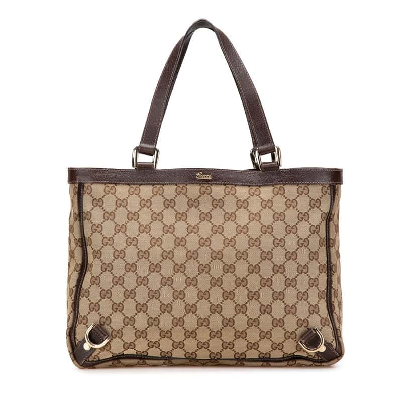 Gucci GG Canvas Abbey D Ring Tote Brown Canvas Good condition - Front View