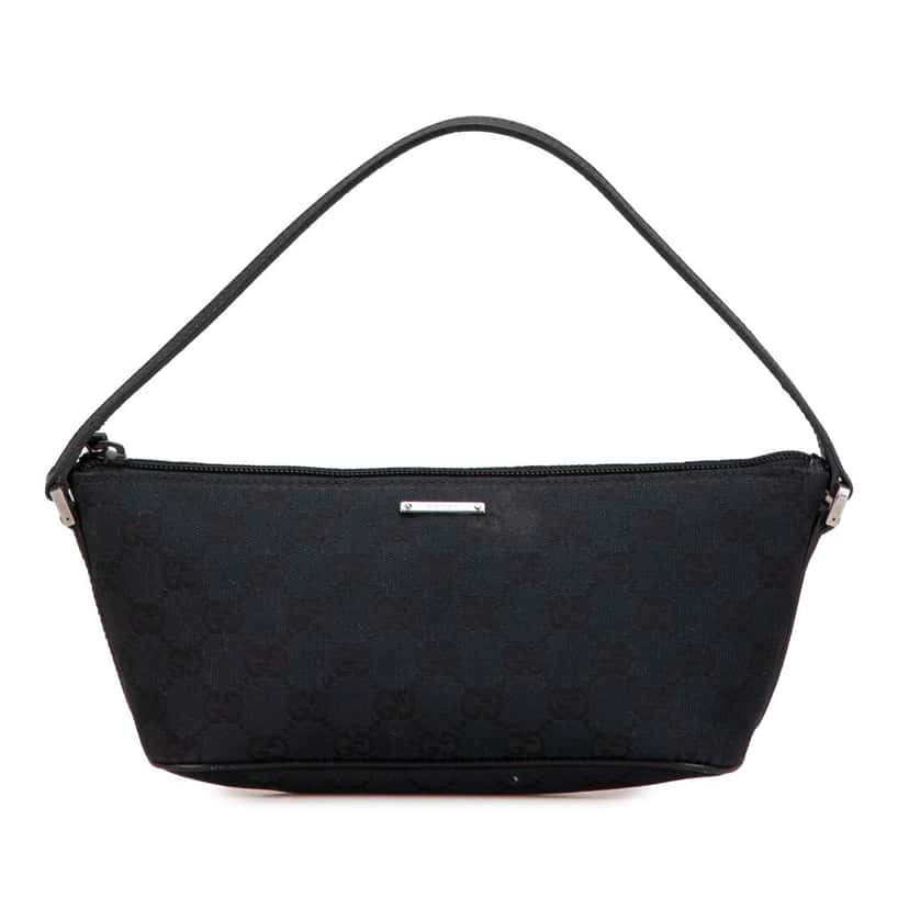 Gucci GG Canvas Boat Black Canvas Good condition - Front View