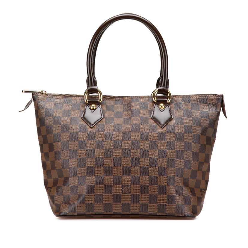 Louis Vuitton Damier Ebene Saleya PM Brown Canvas Good condition - Front View