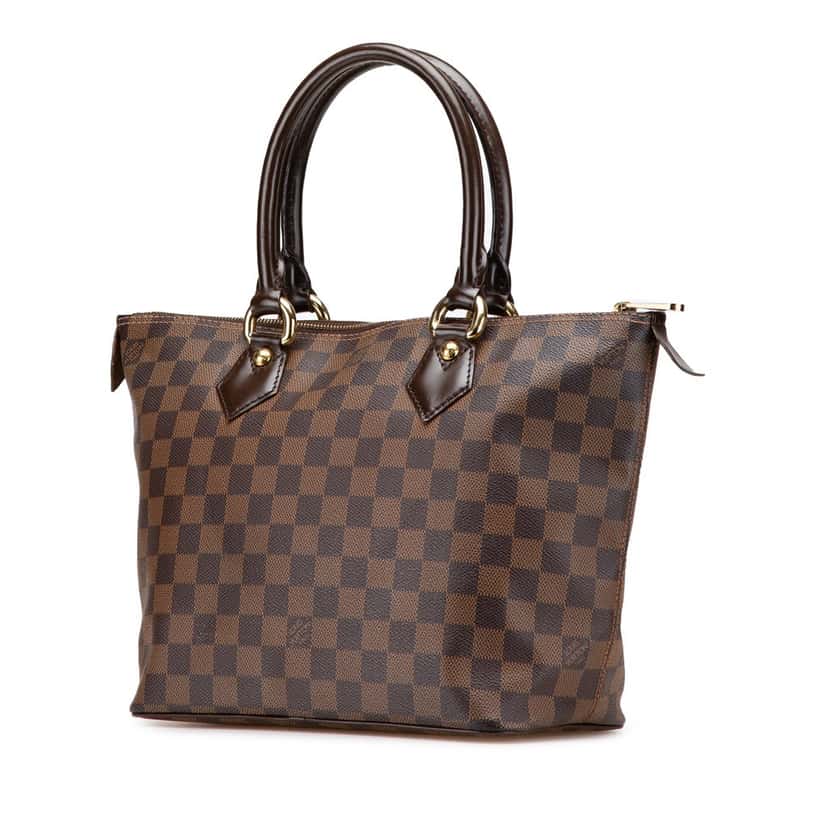 Louis Vuitton Damier Ebene Saleya PM Brown Canvas Good condition - Back View