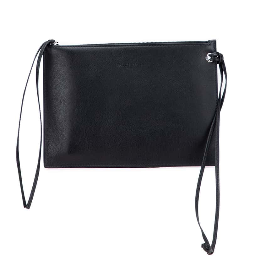 Balenciaga Leather Everyday Pouch Black Leather Good condition - Front View