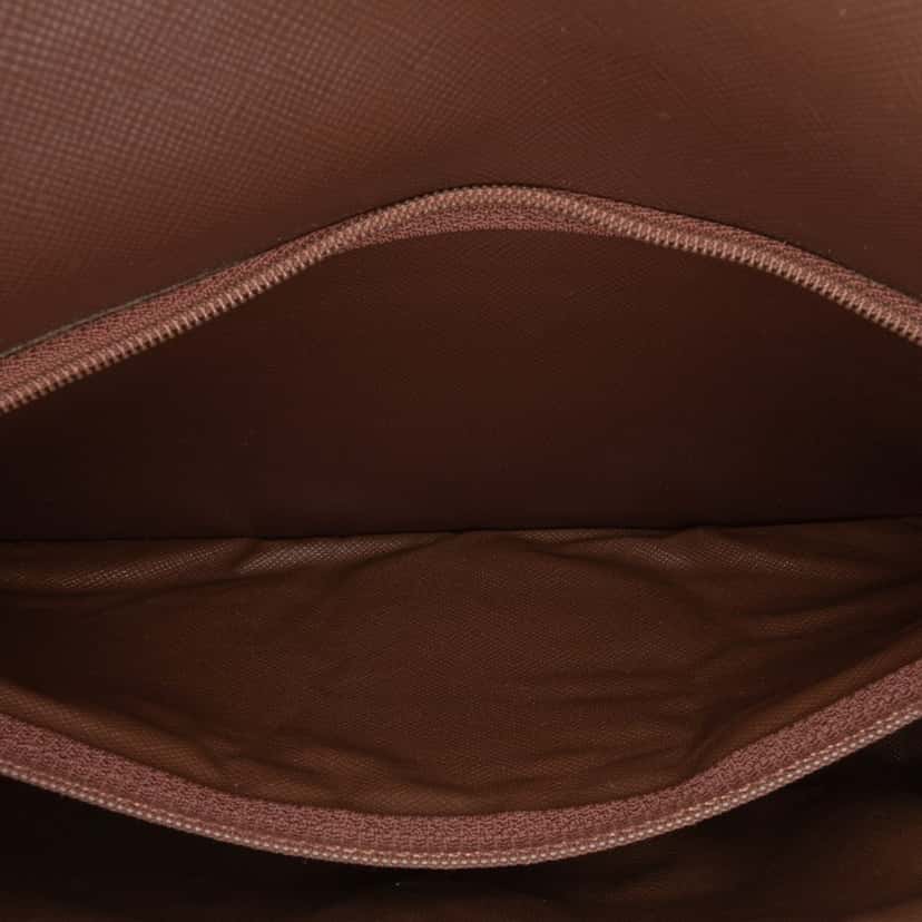 Burberry Vintage Check Canvas Flap Satchel Brown Canvas Good condition - Box View