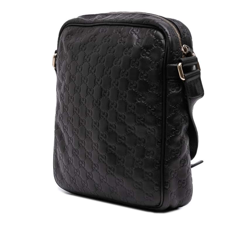 Gucci Guccissima Crossbody Black Leather Good condition - Back View