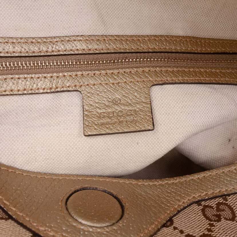Gucci Medium GG Canvas Bree Satchel Brown Canvas Good condition - Box View