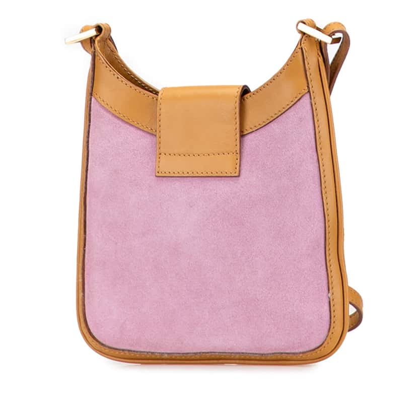 Gucci Suede Jackie Crossbody Purple Leather Good condition - Back View