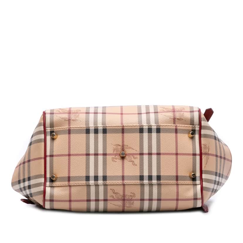 Burberry Small Haymarket Check Coated Canvas Canterbury Tote Brown Canvas Good condition - Inside View