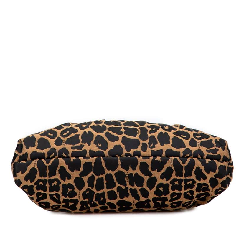 Fendi Canvas Leopard Print Chef Shoulder Bag Brown Canvas Good condition - Inside View