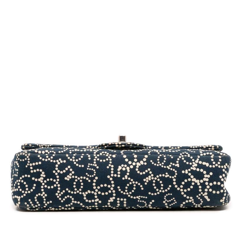 Chanel Small Printed Canvas CC No. 5 Flap Blue Canvas Good condition - Inside View