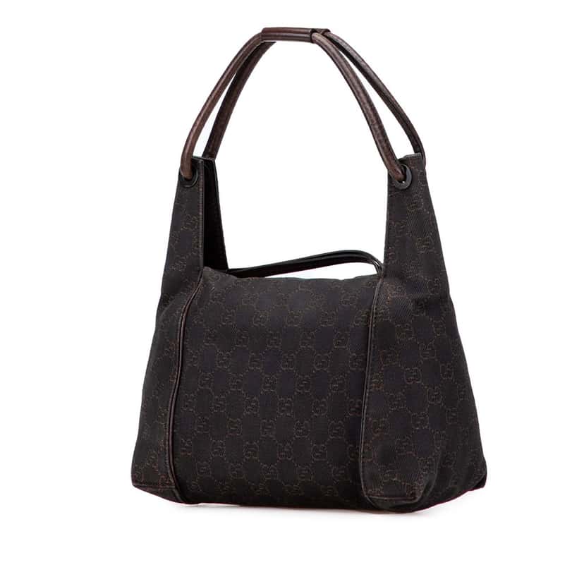 Gucci GG Denim Handbag Brown Denim Good condition - Back View