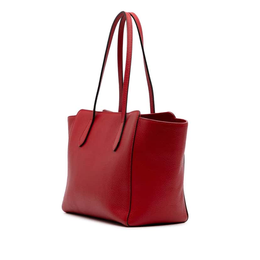 Gucci Medium Leather Swing Tote Red Leather Good condition - Back View