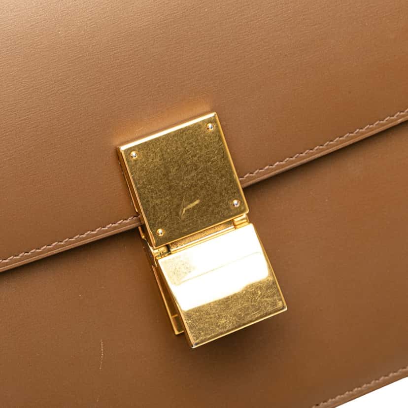 Celine Medium Calfskin Classic Box Brown Leather Good condition - Box View
