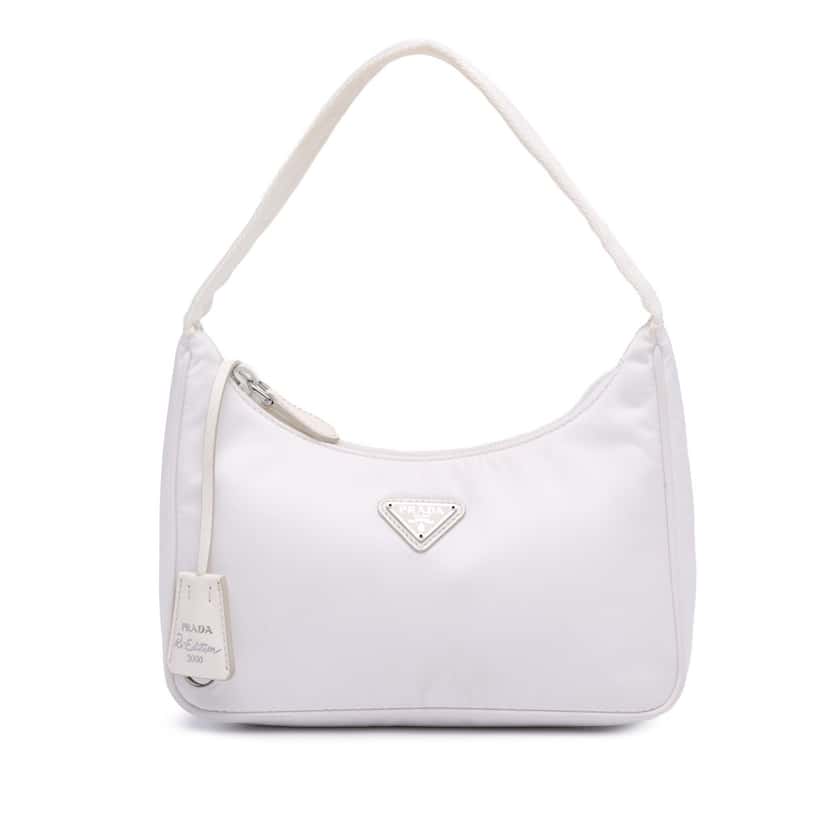 Prada Mini Re Nylon Re Edition 2000 Shoulder Bag White Good condition - Front View