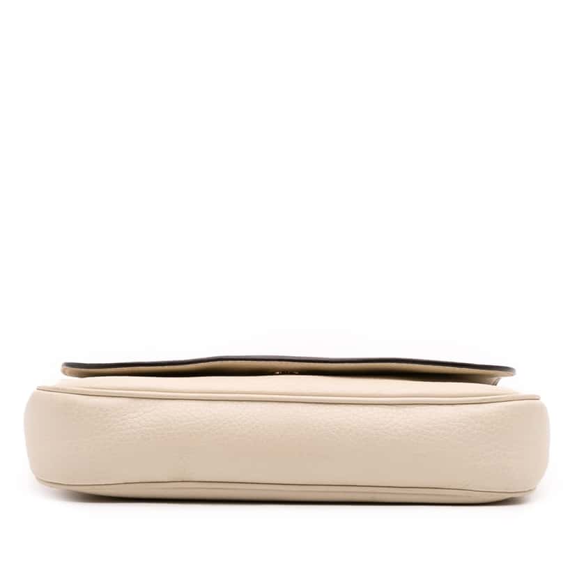 Gucci Medium Leather Soho Chain Flap Crossbody White Leather Good condition - Inside View