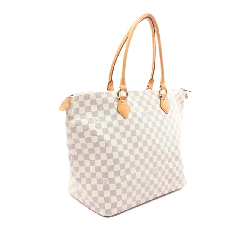 Louis Vuitton Damier Azur Saleya GM White Canvas Good condition - Back View