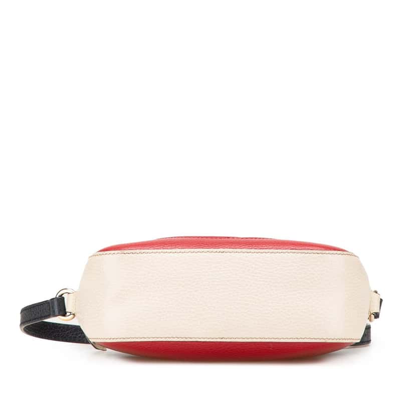 Gucci Small Tricolor Leather Soho Disco Crossbody Red Leather Good condition - Inside View