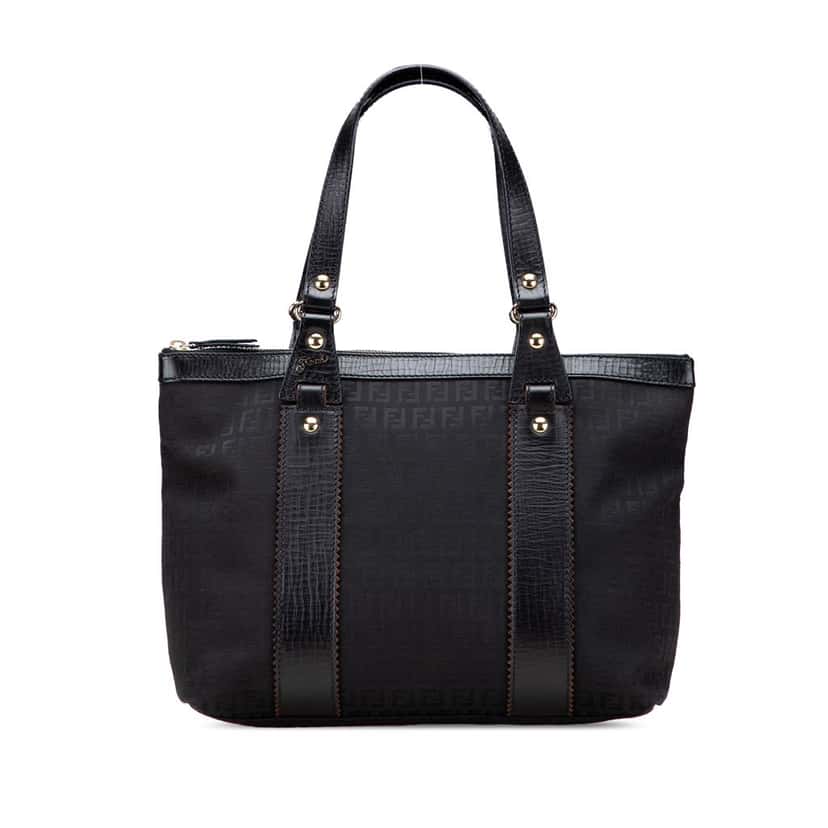 Fendi Zucchino Canvas Tote Black Canvas Good condition - Front View