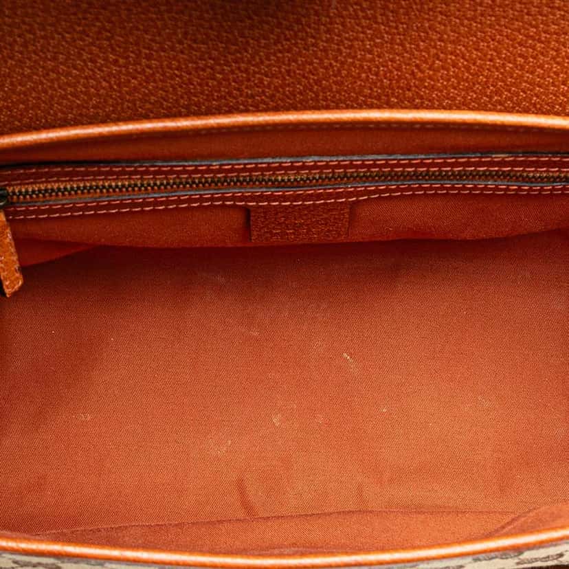 Gucci GG Canvas Bamboo Bullet Shoulder Bag Brown Canvas Good condition - Model View
