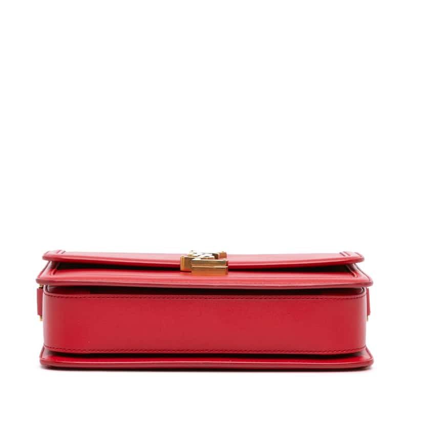 Saint Laurent Medium Calfskin Solferino Satchel In Box Red Leather Good condition - Inside View