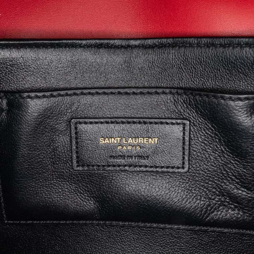 Saint Laurent Medium Calfskin Solferino Satchel In Box Red Leather Good condition - Box View
