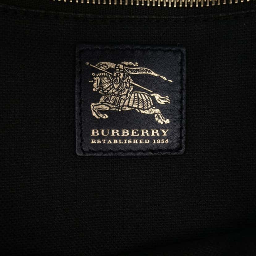 Burberry Haymarket Check Coated Canvas Convertible Tote Brown Canvas Good condition - Box View