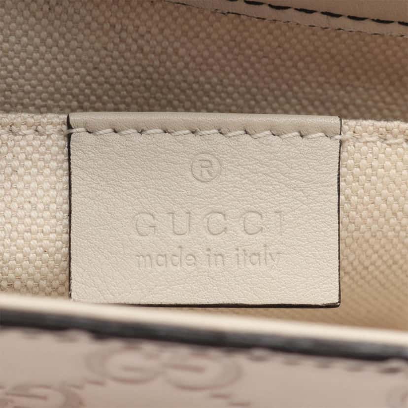Gucci Medium Guccissima Emily Shoulder Bag White Leather Good condition - Model View