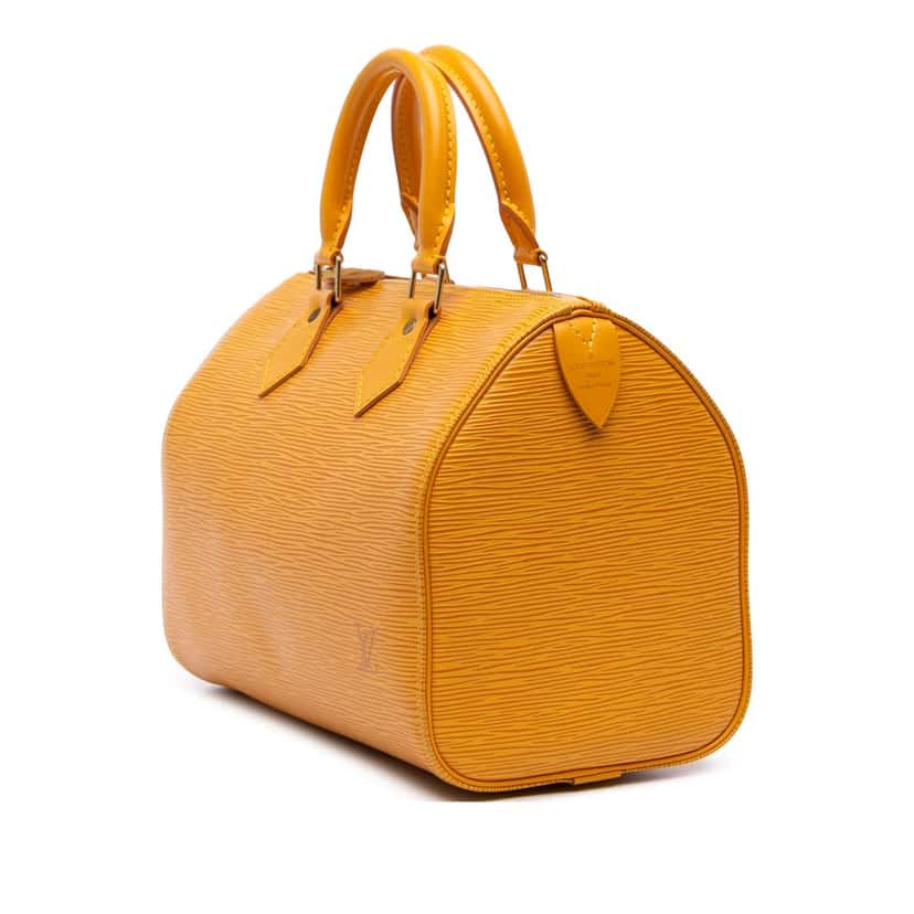 Louis Vuitton Epi Speedy 25 Yellow Leather Good condition - Back View