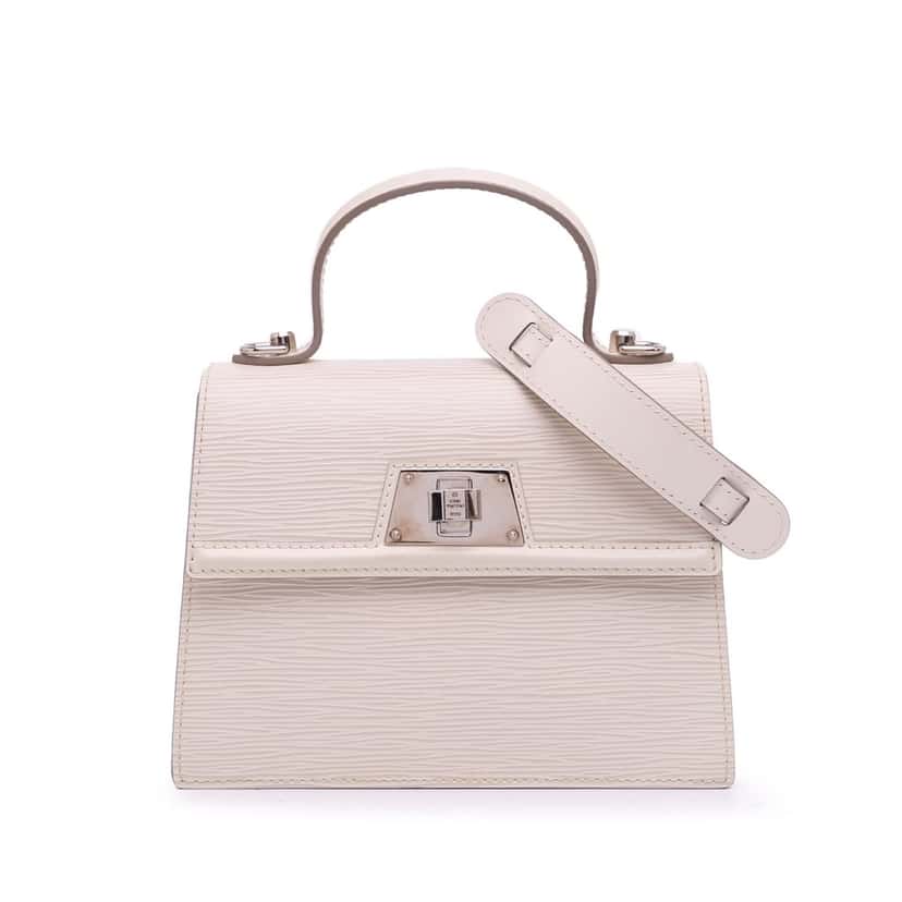Louis Vuitton Epi Sevigne Satchel Brown Leather Good condition - Front View