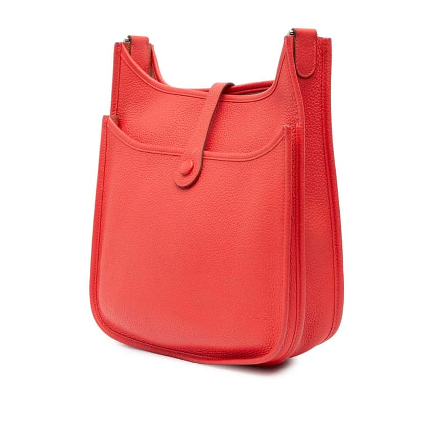 Hermès Clemence Evelyne III 29 PM Red Leather Good condition - Back View