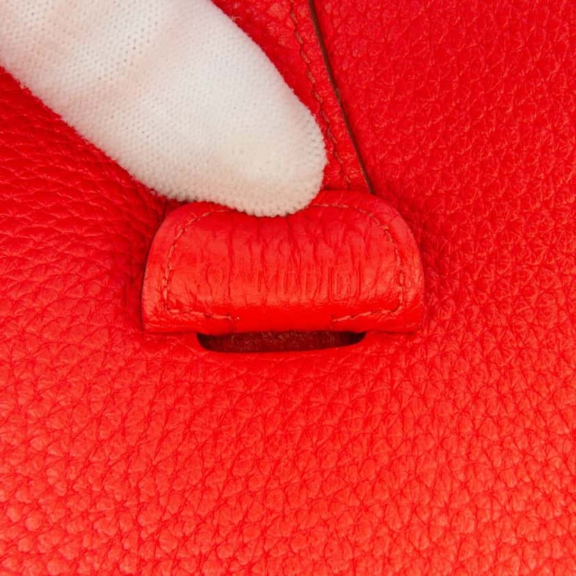 Hermès Clemence Evelyne III 29 PM Red Leather Good condition - Box View