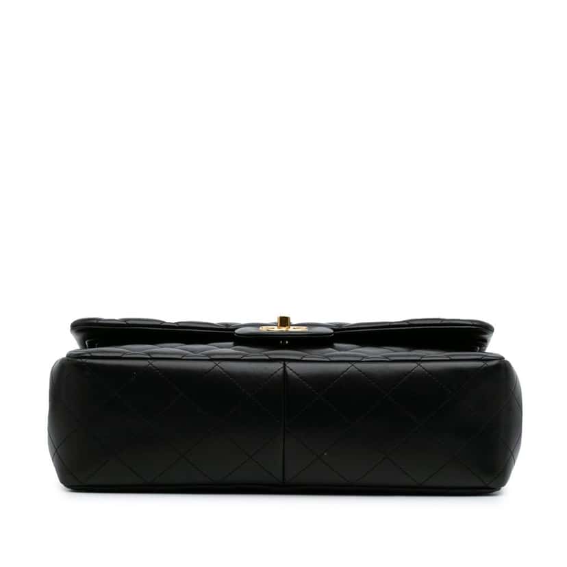 Chanel Jumbo Classic Lambskin Double Flap Black Leather Good condition - Inside View