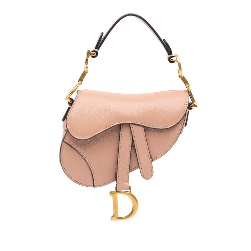 Dior Micro Goatskin Saddle Brown Leather Good condition - Front View