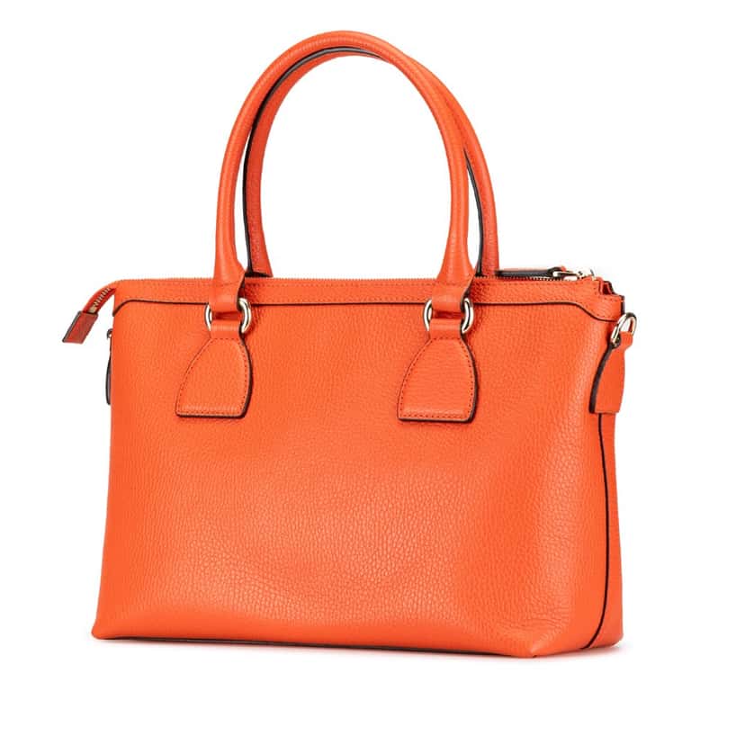 Gucci Leather Charmy Satchel Orange Leather Good condition - Back View
