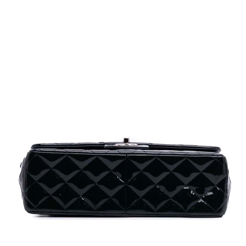 Chanel Jumbo Classic Patent Double Flap Blue Leather Good condition - Inside View