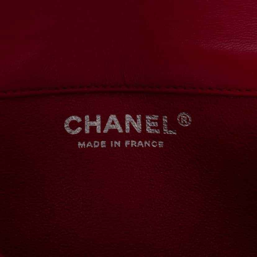 Chanel Extra Mini Rectangular Classic Lambskin Single Flap Red Leather Good condition - Box View