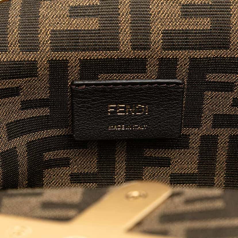 Fendi Small Nappa Fendi First Crossbody Brown Leather Good condition - Box View