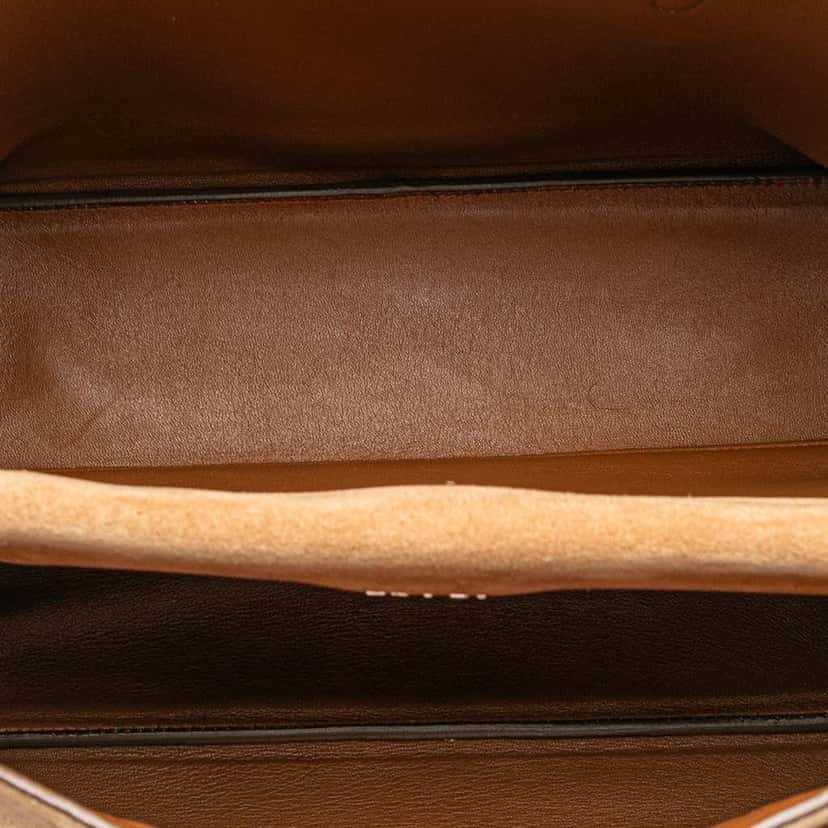Prada Medium Scamosciato Double Handle Tote Brown Leather Good condition - Model View