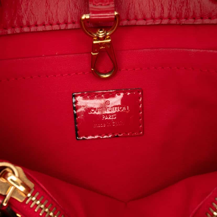 Louis Vuitton Monogram Vernis Montaigne BB Red Leather Good condition - Box View
