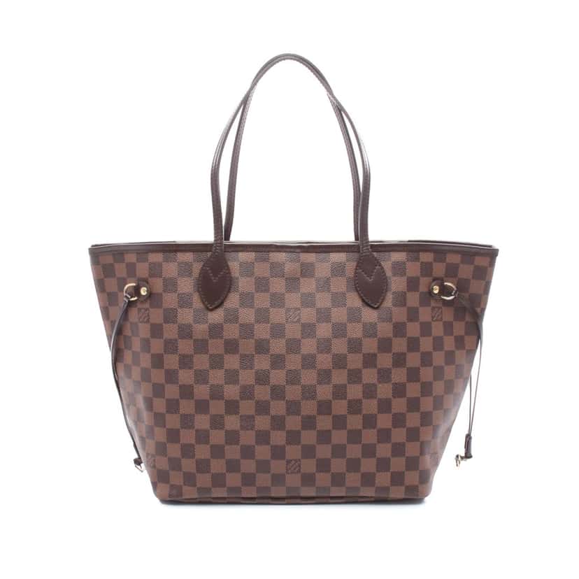 Louis Vuitton Damier Ebene Neverfull MM Brown Canvas Good condition - Front View