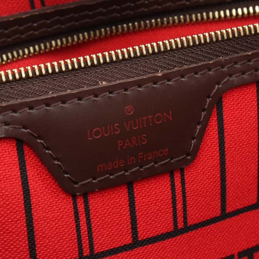 Louis Vuitton Damier Ebene Neverfull MM Brown Canvas Good condition - Box View