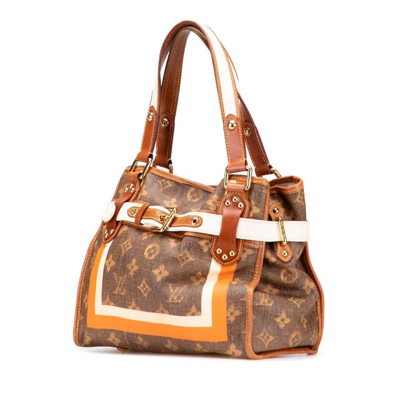 Louis Vuitton Limited Edition Monogram Tisse Rayures PM Brown Canvas Good condition - Front View